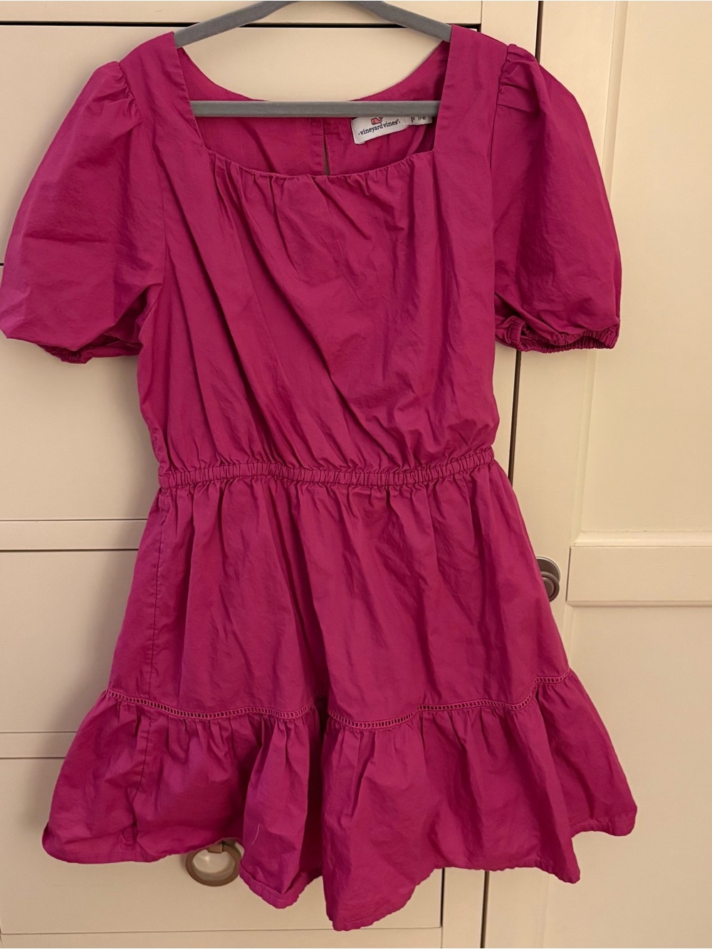 Girls' Vineyard Vines Puff Sleeve Tiered Dress